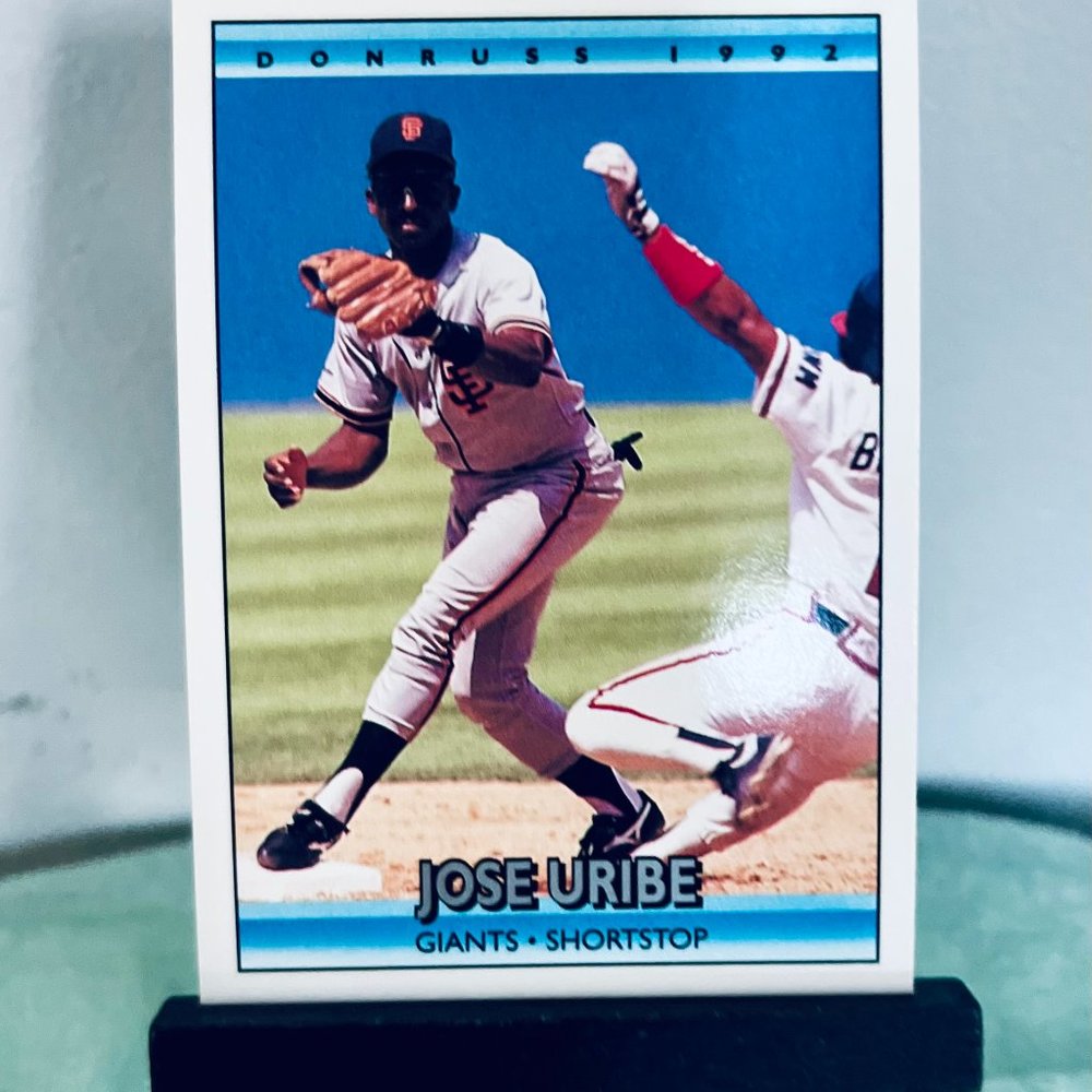 Jose Uribe ERROR Print Card, 1992 Donruss, No. 453, MINT CONDITION - Ungraded